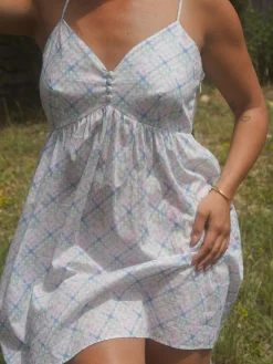 Airy Poplin Mini Dress Cottage Meadow