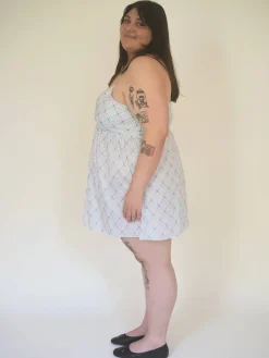 Airy Poplin Mini Dress Cottage Meadow