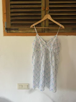Airy Poplin Mini Dress Cottage Meadow