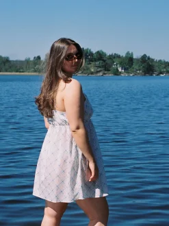 Airy Poplin Mini Dress Cottage Meadow