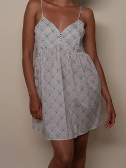 Airy Poplin Mini Dress Cottage Meadow