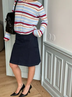 Amorini Pocket Cardigan Coastal Stripe
