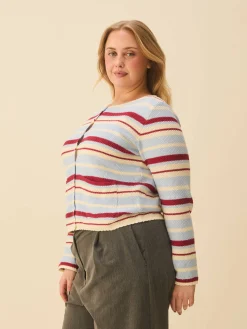Amorini Pocket Cardigan Coastal Stripe