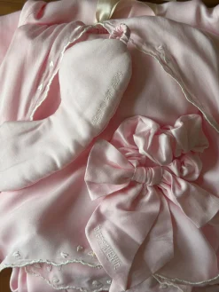 Angel Bow Scrunchie Pink