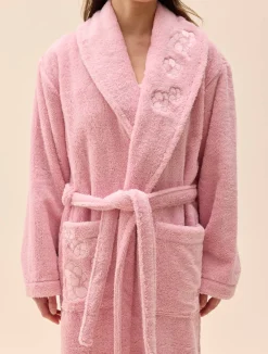 Bath Robe Pink Flower