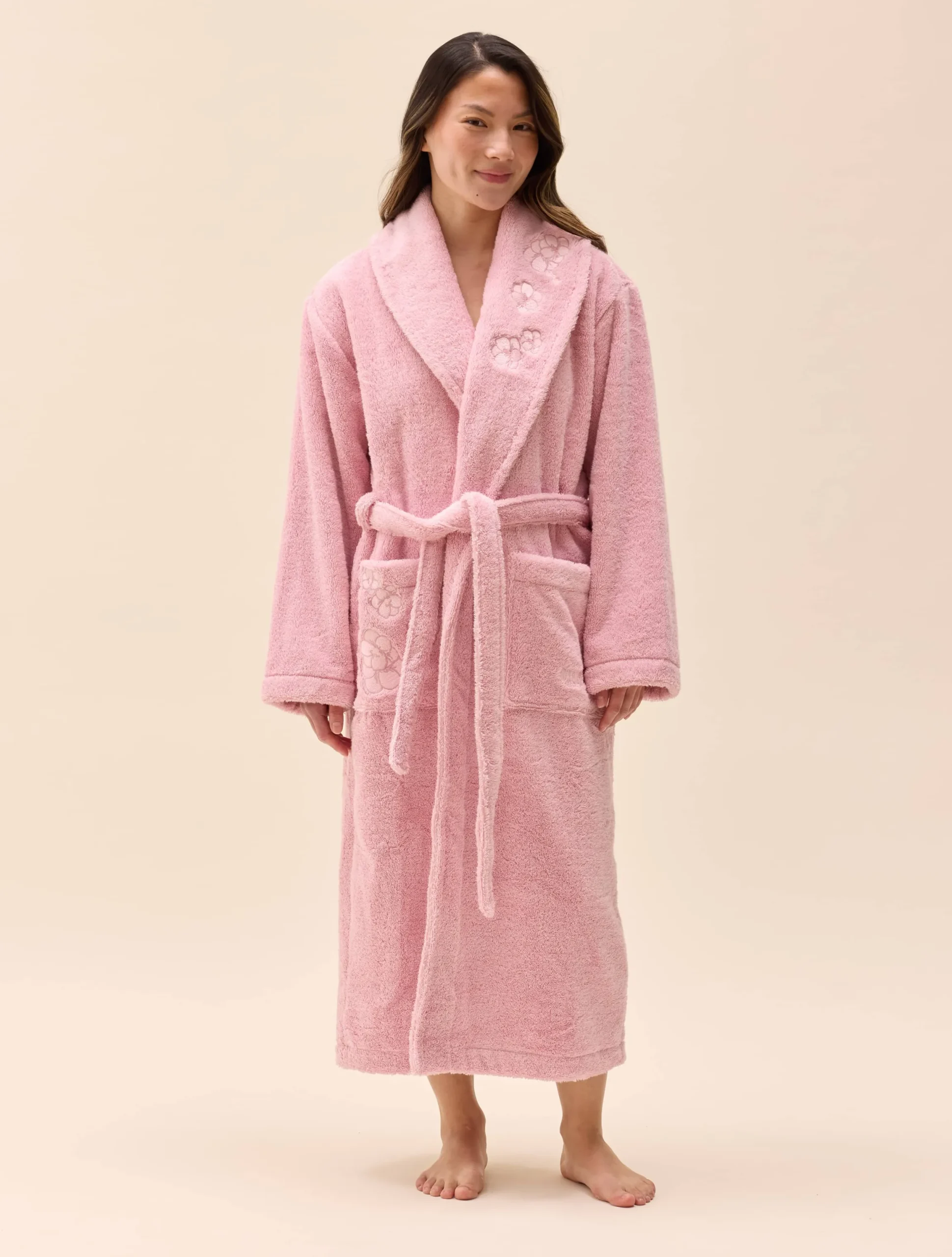 Bath Robe Pink Flower