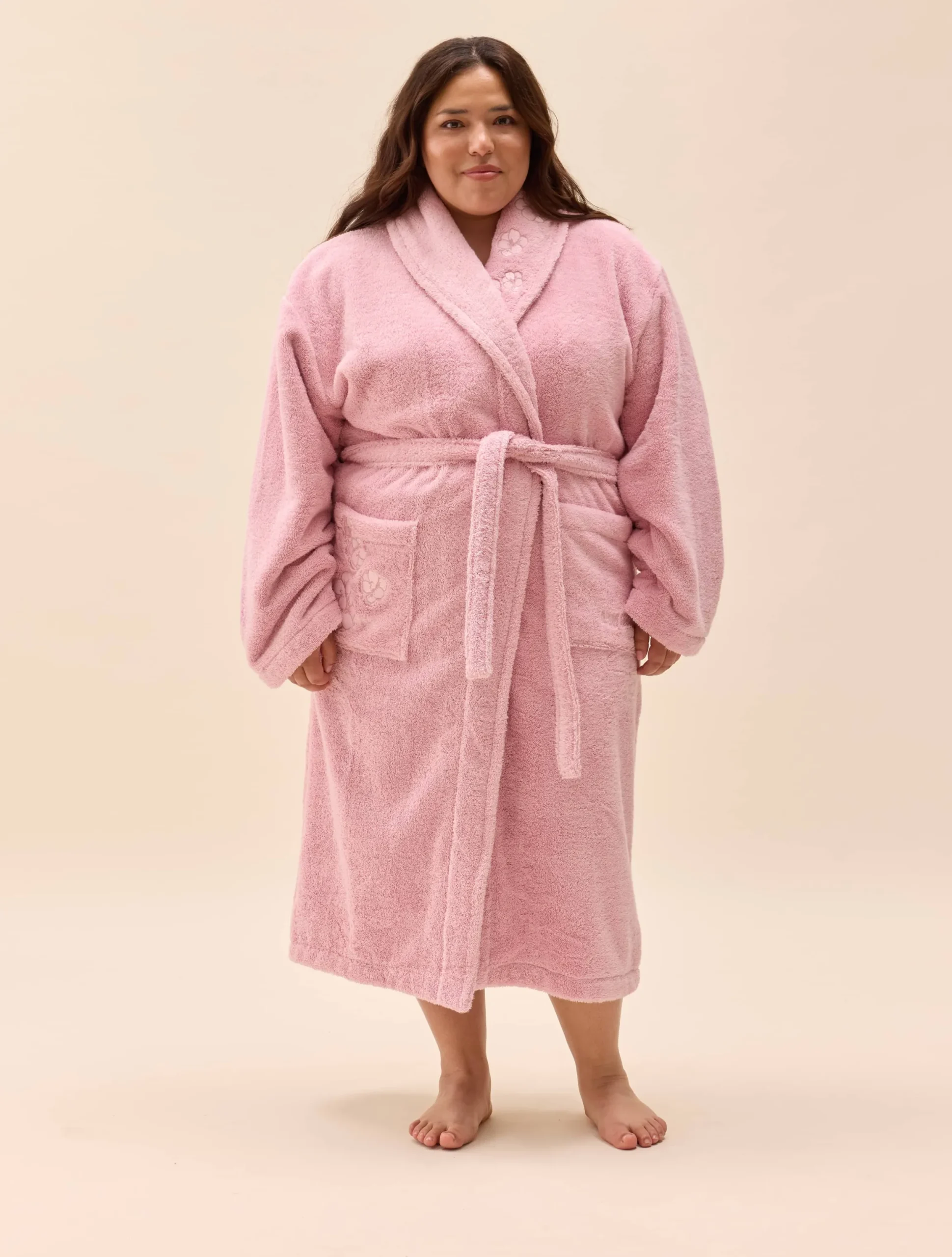 Bath Robe Pink Flower