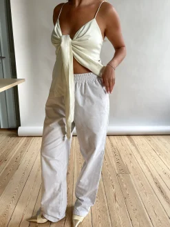 Breezy Pants Beige Stripe