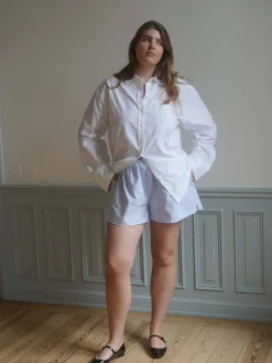 Breezy Short Shorts Blue Stripe