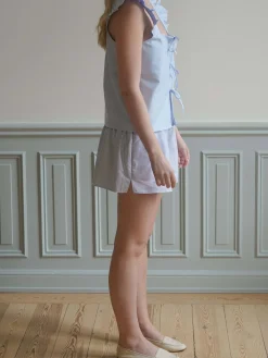 Breezy Short Shorts Blue Stripe