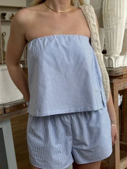 Breezy Short Shorts Blue Stripe