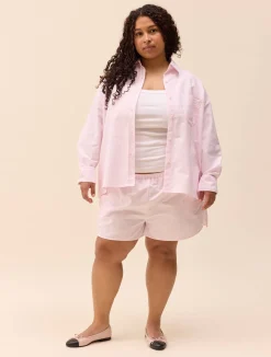 Breezy Short Shorts Pink Stripe