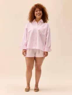 Breezy Short Shorts Pink Stripe