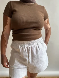Breezy Shorts Beige Stripe