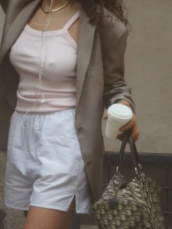 Breezy Shorts Beige Stripe