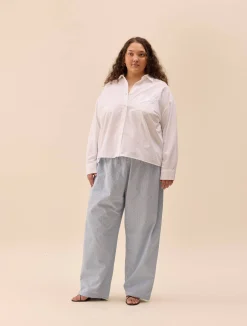 Broderie Pants Airy Blue