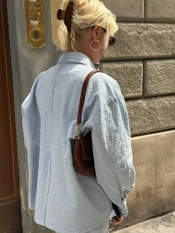 Broderie Shirt Airy Blue