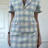 Brunch Blazer Blue Plaid