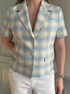 Brunch Blazer Blue Plaid