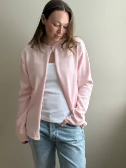 Button Up Cardigan Pink