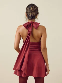 Celebration Mini Dress Burgundy