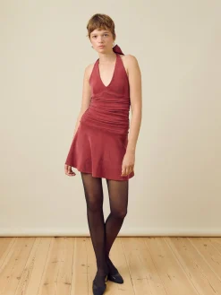 Celebration Mini Dress Burgundy