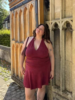 Celebration Mini Dress Burgundy