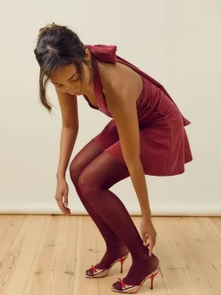 Celebration Mini Dress Burgundy