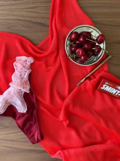 Citrine Mini Dress Red