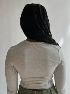 Daily Long Sleeve Top Grey Melange