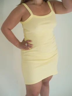 Daily Tank Dress Ribbed Baby Yellow