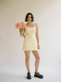 Daily Tank Dress Ribbed Baby Yellow