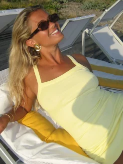 Daily Tank Dress Ribbed Baby Yellow