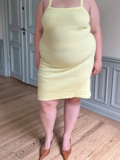 Daily Tank Dress Ribbed Baby Yellow