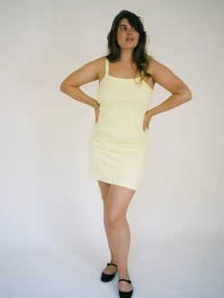 Daily Tank Dress Ribbed Baby Yellow
