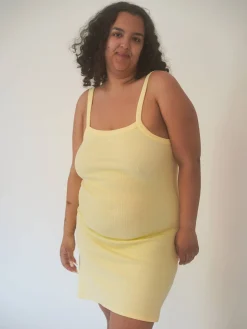 Daily Tank Dress Ribbed Baby Yellow