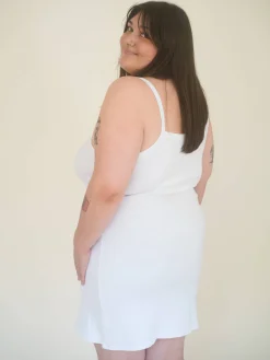 Daily Tank Dress Ribbed White