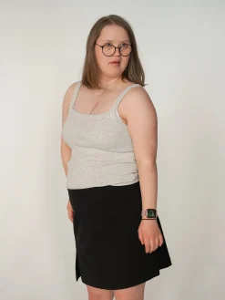 Daily Tank Top Ribbed Grey Melange