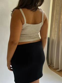 Daily Tank Top Ribbed Grey Melange