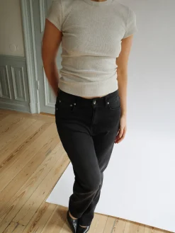 Daily T-Shirt Ribbed Grey Melange