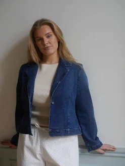 Day-to-day Denim Blazer Dark Blue