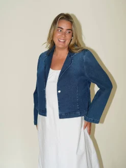 Day-to-day Denim Blazer Dark Blue