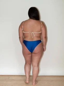 Dove Satin Bikini Bottom Deep Blue