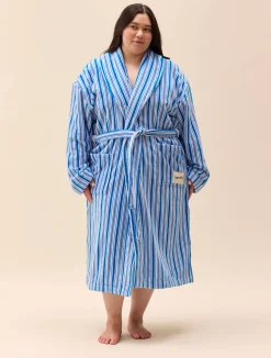 Essential Robe Blue Stripe