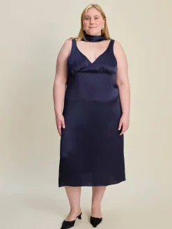 Evening Midi Dress Midnight Blue