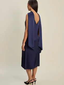 Evening Midi Dress Midnight Blue