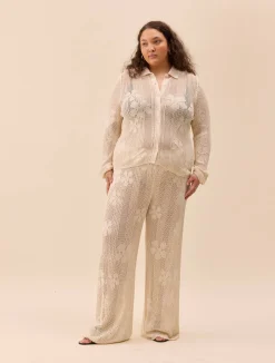 Flower Pants Ivory