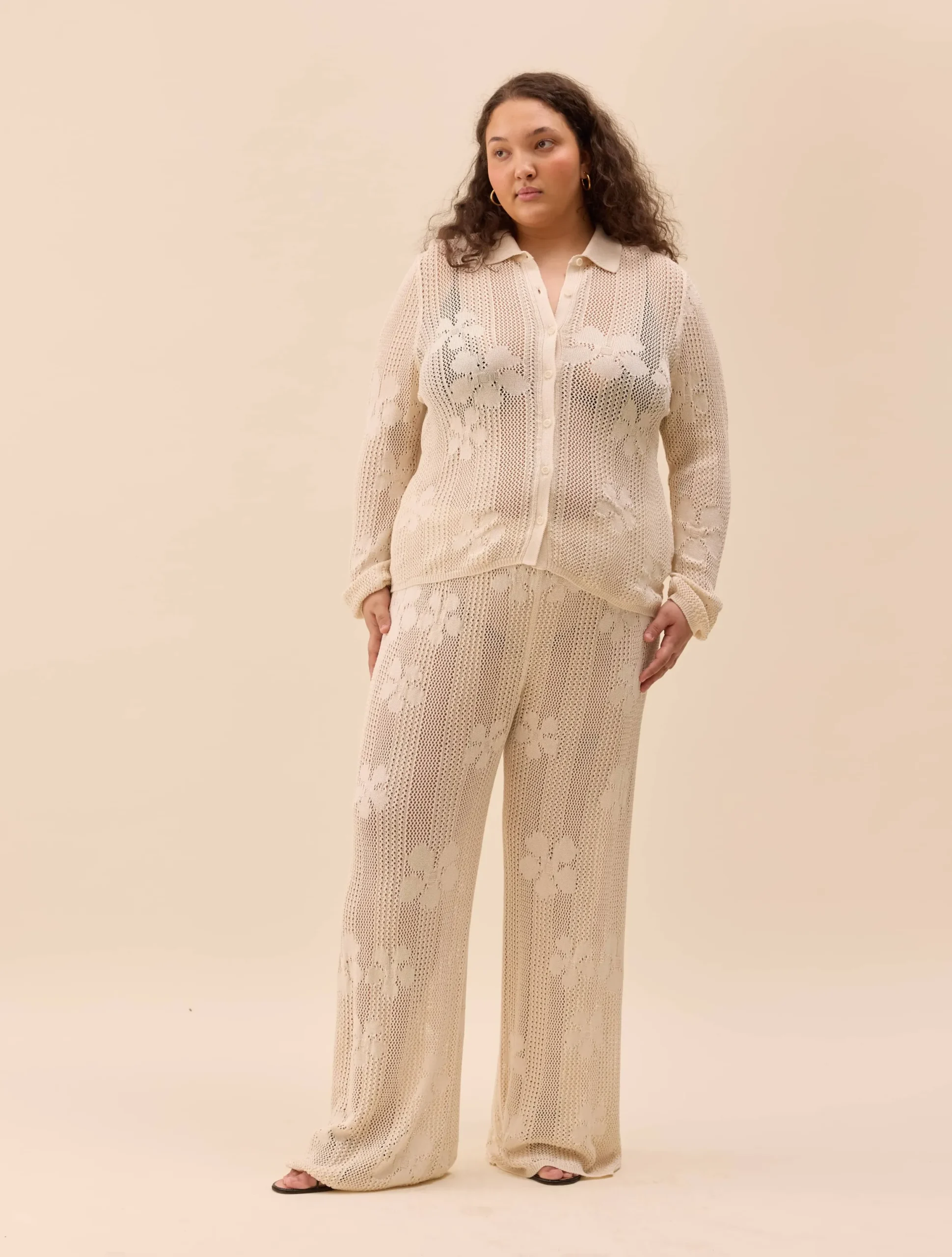 Flower Pants Ivory