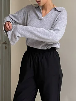 Getaway Top Grey Melange