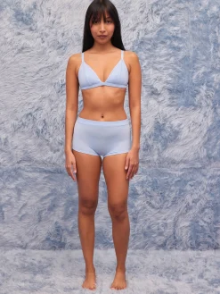 Go Close Triangle Bralette Blue